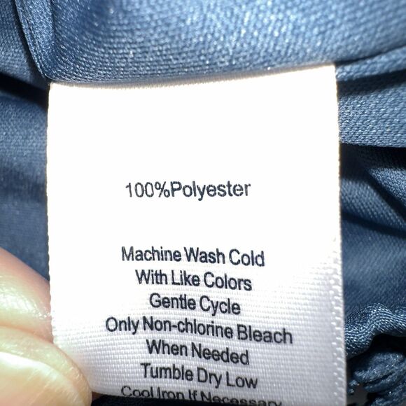 Calligraphie Teal Laced Ruffles Long Sleeve Blouse Top Size Medium - Picture 7 of 11